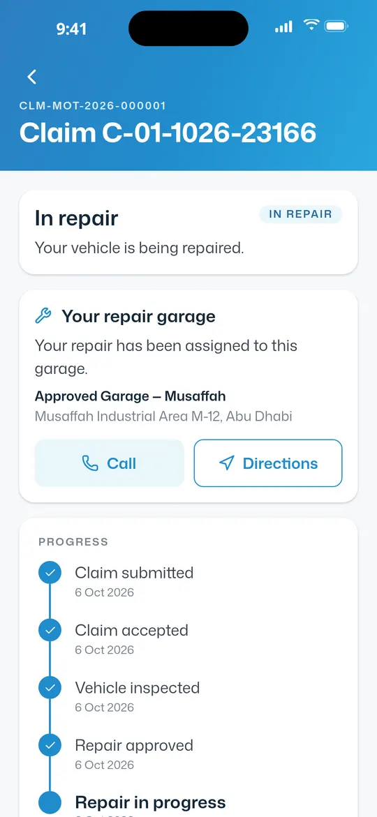 Know when the car is being repaired.