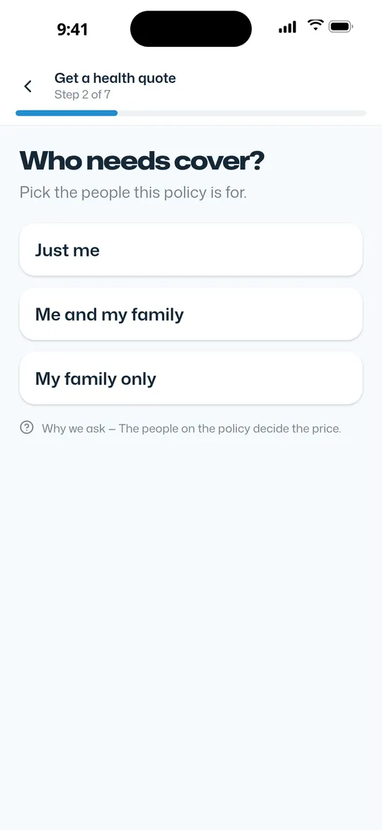 Health cover for you or the whole family.