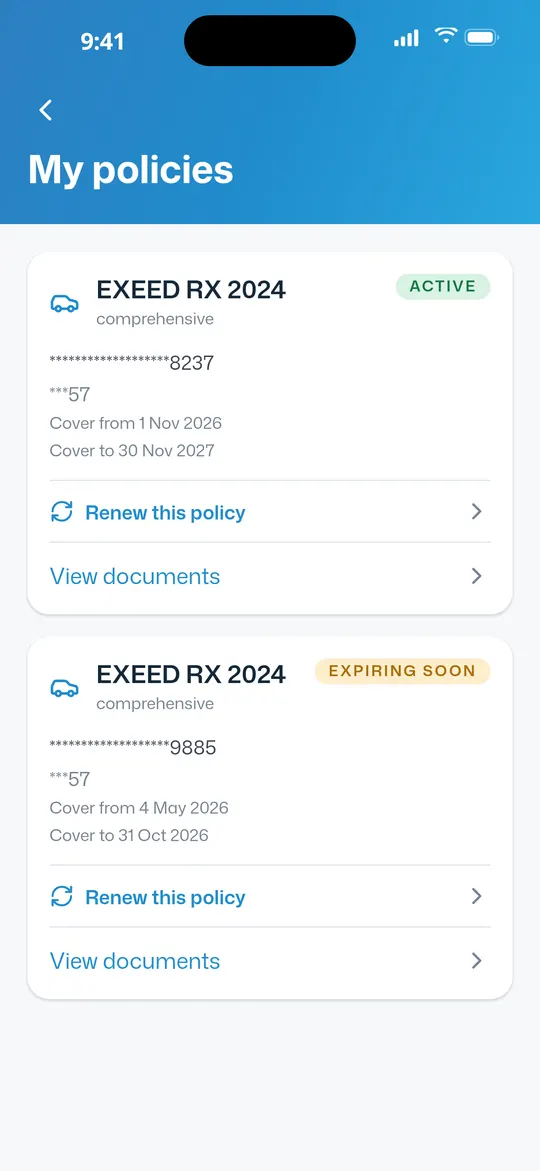 All your policies in one place.