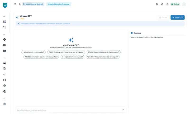 AI assistant that answers from approved articles, with sources.